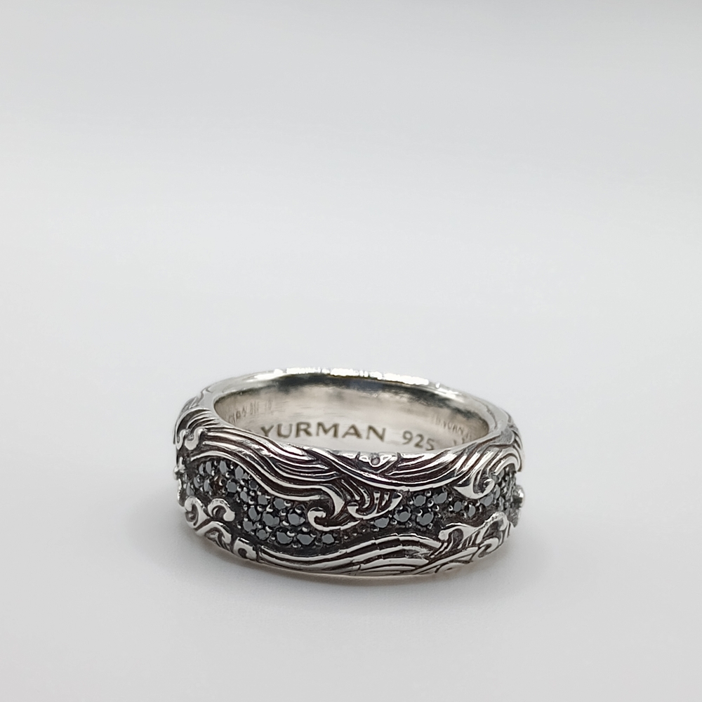 David Yurman Intricate Silver Men's Band - Picture 9 of 10